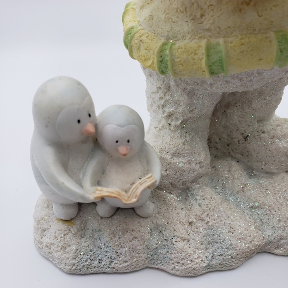 Russ Berries Comp Ice Sculptures #21370 "Heaven-N-Nature Sing" Snowman Penguins - Picture 7 of 10